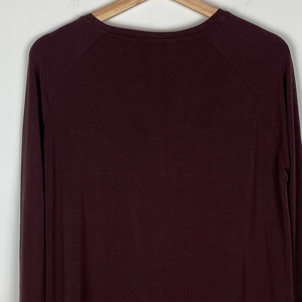 Free Fly Bamboo Shade Long Sleeve Top UPF 50 Maroon Burgundy, Women's Size XS - Picture 6 of 10